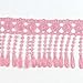 Yontree Floral Venise Lace Applique Bridal Wedding Applique Pink 3 yards