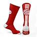 ChalkTalkSPORTS Athletic Half Cushioned Crew Socks - Mid Calf - Basketball Superelite - Red/White