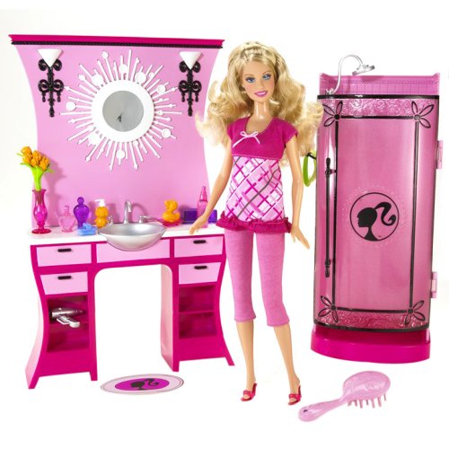 Barbie Bathroom Play Set - Pink