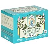 Tadin Tea, Yerbabuena (Spearmint) Tea, 25-Bag, 6-Count Boxes (Pack of 2)