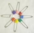 Plastic Headed Diaper Pins - Pink - 4 pack