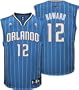 adidas Orlando Magic #12 Dwight Howard Royal Blue Striped Replica Basketball Jersey (Large)