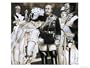 Satin-Breached Court Officials, the Young Debutante Made Her Deep Curtsy to Their Majesties Art Giclee Poster Print by Richard Hook, 24x18
