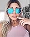 SojoS Womens Stylish Flash Mirror Lenses Metal Frame Round Cat Eye Sunglasses SJ1031 With Gold Frame/Green Lens