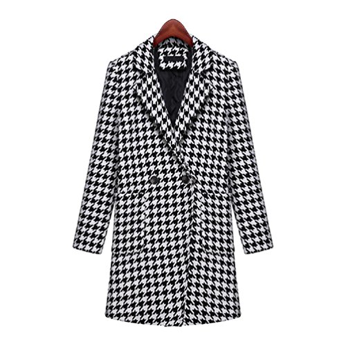 レディース 千鳥格子 ダブル チェスターコート　オリジナルBAGセット#799