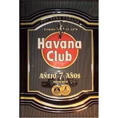 Havana Club Rum (black) embossed metal sign