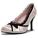 4 Inch Heel Satin Pump With Velvet Bow (Baby Pink;8)