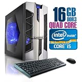 CybertronPC X-PLORER2 2101BBSS, Intel Core i5 Gaming PC, W7 Professional, Black/Silver