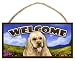 Cocker Spaniel Spring Season Welcome Wooden Dog Sign / Plaque featuring the art of Scott Rogers