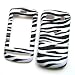 LG Zenon Xenon GR500 AT&T Rubberized Snap On Protector Image Hard Case Rubber Feel Leather Paint Cover Zebra