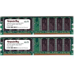 KOMPUTERBAY 2 GB (2 x 1 GB) DDR 333Mhz PC2700 DDR333 (184 PIN) DIMM Desktop-Speicher