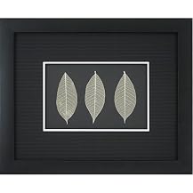 Leaves Collage on Black Wall Art - 18x14"