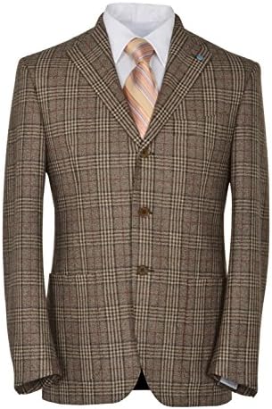 Eidos Napoli By Isaia Tipo 3-on-2 Button Wool Plaid Sportcoat 38 Short 38S