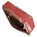 BMC Fashionably Chic Hot Rod Red Faux Leather Gold Metal Accent Envelope Style Statement Clutch