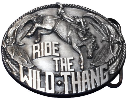 W28 Ride The Wild Thang Belt Buckle Western Cowboy Rodeo SALE