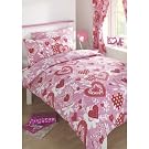 Childrens/Kids Girls Sweetheart Pattern Quilt/Duvet Cover Bedding Set