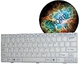 HQRP White Keyboard for MSI Wind U100 Netbook / Subnotebook Replacement plus HQRP Coaster
