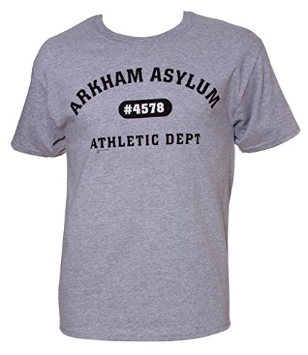 DC Arkham Asylum Athletic Dept. Mens Grey T-Shirt