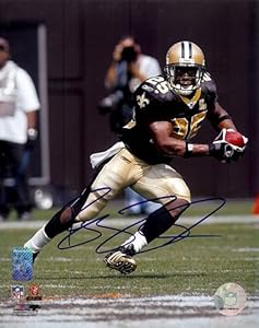 Reggie Bush New Orleans Saints NFL Hand Signed 8x10 Photograph Black Jersey