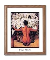 Diego Rivera Lady Lilies Flower Contemporary Home Decor Wall Picture Oak Framed Art Print