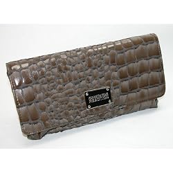 Kenneth Cole Croc Print Framed Clutch Wallet
