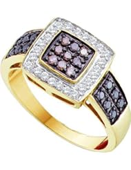 0.54CTW COGNAC DIAMOND LADIES FASHION RING
