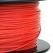 Gizmo Dorks 3mm (2.85mm) PLA Filament 1kg / 2.2lb for 3D Printers, Fluorescent Red