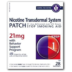 Nicotine Transdermal System Patch Stop Smoking Aid 21 mg, Step 1 - 28 patches