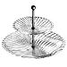 Etched Glass 2-Tier Serving Tray