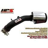 04-08 Acura TSX 2.4L HPS Short Ram Air Intake Kit Wrinkle Black 05 06 07 by HPS