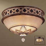 Minka Lavery Aston Court 1755-206 Round 2 Light 120w (8"H x 13"W) Glass Flush Mount in Bronze
