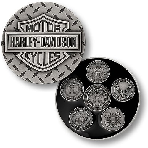Harley-Davidson Diamond Plate, Armed Forces Nickel Antique Coin