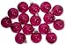 Set of 9 Translucent Raspberry Glass Ball Christmas Ornaments 2.75