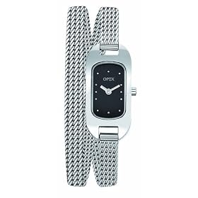 Opex - X0391MA2 - Ballerine - Montre Femme - Quartz Analogique - Cadran Noir - Bracelet Maille Milanaise