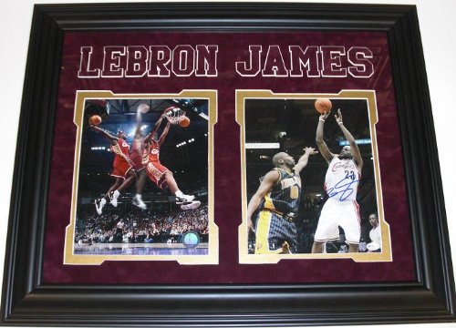 Lebron James Autographed Cleveland Cavaliers 8x10 Action Photo - Deluxe Custom Framing
