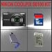 Nikon Coolpix S6100 Digital Camera (Black) + Huge Accessories Package Including 8GB SDHC Memory Card + EN-EL12 Extra Replacement Li-ion Battery Pack+ Hi-Speed SD Card Reader + Kit
