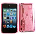 KIT ME OUT UK APPLE IPOD TOUCH 4 (4TH GENERATION) SUPER HYDRO UNBREAKABLE TPU FLORAL GEL CASE/COVER/SKIN PINK