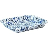 Enamelware Large Roasting Pan - Blue Marble