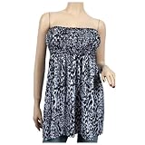 Sexy Animal Print Smocked Babydoll Plus Size Top