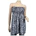 Sexy Animal Print Smocked Babydoll Plus Size Top
