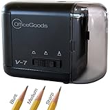 OfficeGoods V-7 Electric and Battery Operated Pencil Sharpener, Black