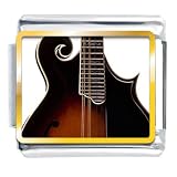 Hollow Body Electric Guitar Musical Italian Charms Bracelet Link