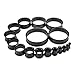 Longbeauty Pair Rosegold Stainless Steel Screw Ear Gauges Flesh Tunnels Plugs Stretchers Expander