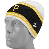 New Era Pittsburgh Pirates Black 5 Stripe Knit Beanie Cap
