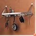 Hammered Steel with Chrome Bookshelf Pot Rack