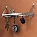 Kitchen & Housewares : Hammered Steel with Chrome Bookshelf Pot Rack