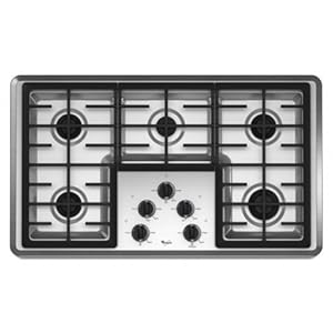 Whirlpool W5CG3625XS 36 Gas Cooktop 5 Sealed Burners, Stainless Steel