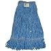 Zephyr Blendup Blue Blended Natural and Synthetic Fibers  Loop Mop Head with 1-1/4" Narrow Headbands (Pack of 12)