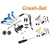 Crash Set 10 Teilig Falcon X blau inkl. Schraubendreher! Ersatzteile inkl. ZAHNR�DER und Rotorbl�tter passend f�r Falcon X - 777-112 Hubschrauber