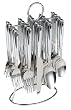 Cambridge Silversmiths Caravel 20-Piece Chrome Flatware Set with Hanging Rack, Service for 4